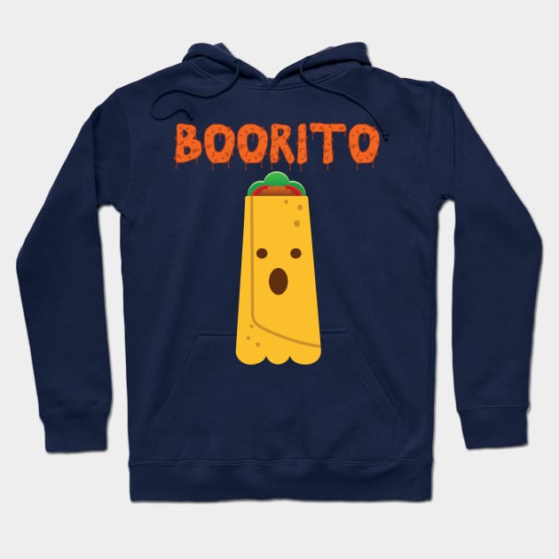 Funny Halloween Burrito Taco Ghost Food Pun Hoodie by lucidghost